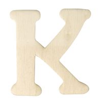 Houten namen letter K 4 cm - thumbnail