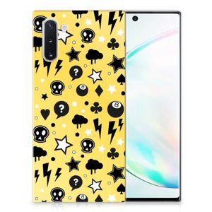 Silicone Back Case Samsung Galaxy Note 10 Punk Geel