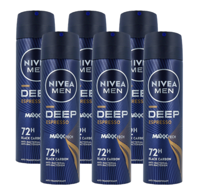 Nivea Men Deep Espresso Anti-Transpirant Spray Voordeelverpakking