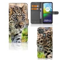 Motorola Moto G9 Power | Telefoonhoesje | Met pasjeshouder | Baby Luipaard