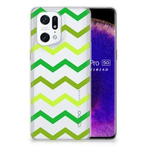 OPPO Find X5 Pro TPU bumper Zigzag Groen