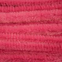 Chenille draad - 20x - roze - 14 mm x 50 cm - hobby/knutsel materialen