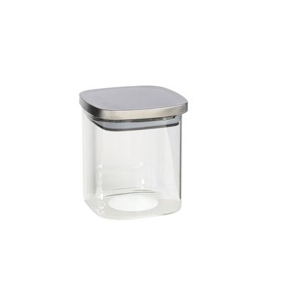 Voedsel/etenswaren bewaren voorraadpot 800 ml glas met RVS deksel