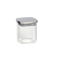 Voedsel/etenswaren bewaren voorraadpot 800 ml glas met RVS deksel Voedsel/etenswaren bewaren voorraadpot 800 ml glas met RVS deksel