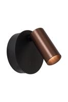 Lucide TONI - Oplaadbare Wandspot / Wandlamp - Accu/Batterij - Ø 8,1 cm - LED Dimb. - CCT - 1x2W 2700K/4000K - Magnetisch - Koffie
