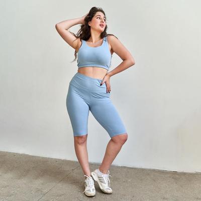 Yoga Shorts - katoen - Lichtblauw , L