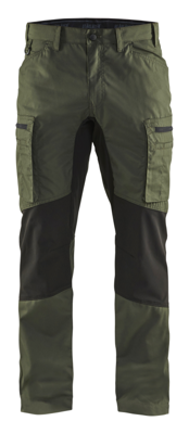 Blåkläder Service werkbroek met stretch 14591845 | Army Groen/Zwart | Maat 54 - 7330509497913
