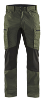 Blåkläder Service werkbroek met stretch 14591845 | Army Groen/Zwart | Maat 50 - 7330509497890