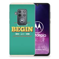 Motorola One Zoom | Siliconen hoesje | met naam Quote Begin