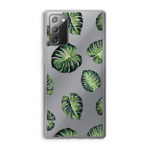 Tropische bladeren: Samsung Galaxy Note 20 / Note 20 5G Transparant Hoesje