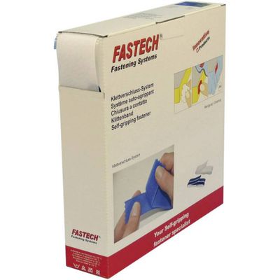 FASTECH® B50-SK-L-000025 Klittenband Om vast te plakken Hotmelt Lusdeel (l x b) 25 m x 50 mm Wit 25 m