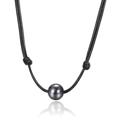 Memphis Verstelbare Heren Collier - Single Bead Hematite