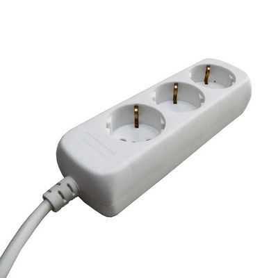 Stekkerdoos 3 stopcontacten +RA snoer 1.5 meter 3x1.0mm² met stekker