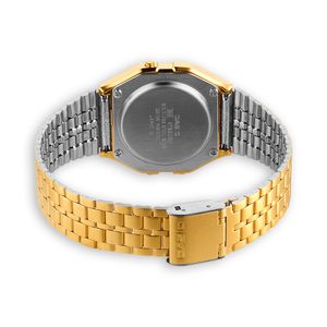 Casio A159WGEA-1EF Horloge Kwarts (l x b x h) 36.8 x 32.2 x 8.2 mm Goud Materiaal (behuizing): Hars Materiaal (armband): RVS