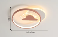 DreamGlow Dimbare Kinderkamer LED Plafondlamp met Afstandsbediening