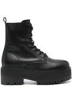 Tommy Jeans bottines zippées en cuir 60 mm - Noir - thumbnail