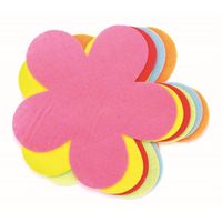 Hobby vilt vormen - 6x gekleurde vilten bloemen - 14 cm   -