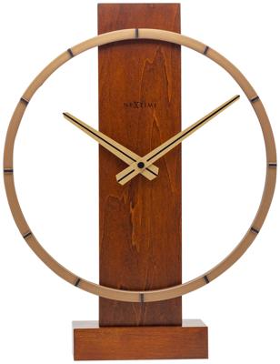 NeXtime NE-5226BR Tafelklok Carl Table 34x27cm Hout Bruin