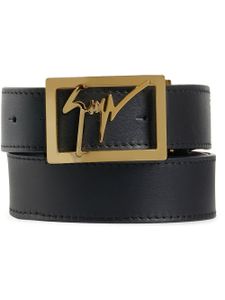 Giuseppe Zanotti ceinture à boucle carrée - Noir