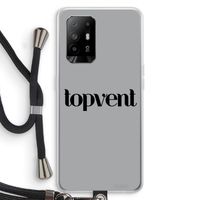 Topvent Grijs Zwart: Oppo A94 5G Transparant Hoesje met koord