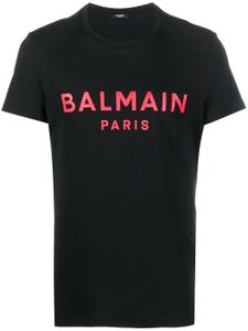 Balmain t-shirt à logo imprimé - Noir