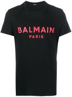 Balmain t-shirt à logo imprimé - Noir