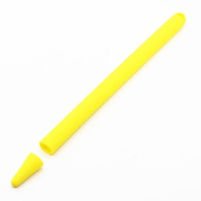 Stylus pen silica gel schokbestendige beschermhoes voor Apple pencil 2 (geel)