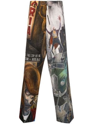 Charles Jeffrey Loverboy pantalon ample à imprimé graphique - Tons neutres