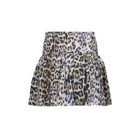 Geisha winter rok meisjes - bruin/blauw/zwart - luipaard