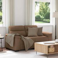 2-zitsbank bruin 120 cm stof