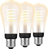Philips Hue Filamentlamp White Ambiance Edison E27 3-pack - thumbnail