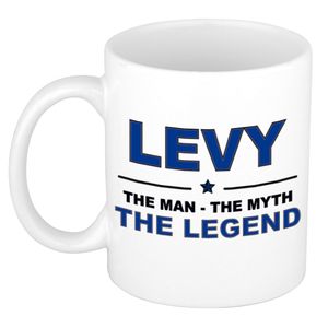 Levy The man, The myth the legend cadeau koffie mok / thee beker 300 ml