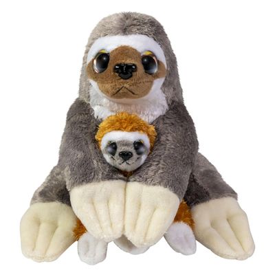 Lumo Stars knuffel luiaard caramel en coffee, 24cm