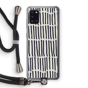 Moroccan stripes: Samsung Galaxy A31 Transparant Hoesje met koord