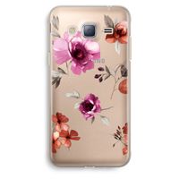 Geschilderde bloemen: Samsung Galaxy J3 (2016) Transparant Hoesje