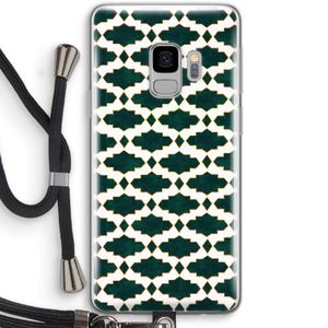 Moroccan tiles: Samsung Galaxy S9 Transparant Hoesje met koord