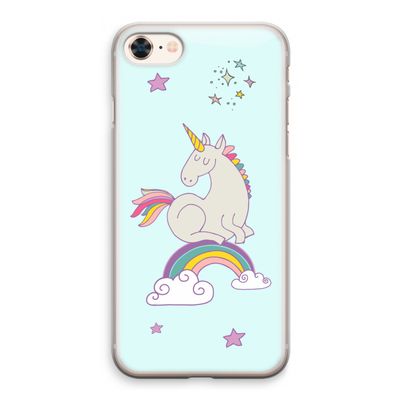 Regenboog eenhoorn: iPhone 8 Transparant Hoesje