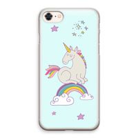 Regenboog eenhoorn: iPhone 8 Transparant Hoesje