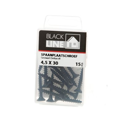 Spaanpl.schr.zwart pk tx20 4.5X30 Blister 15
