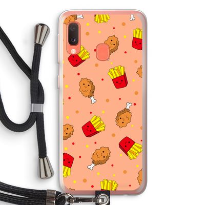 Chicken 'n Fries: Samsung Galaxy A20e Transparant Hoesje met koord