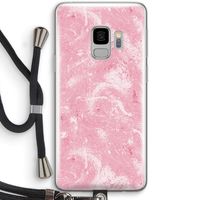 Abstract Painting Pink: Samsung Galaxy S9 Transparant Hoesje met koord