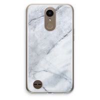 Witte marmer: LG K10 (2017) Transparant Hoesje