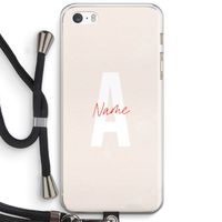 Strawberry Milkshake: iPhone 5 / 5S / SE Transparant Hoesje met koord