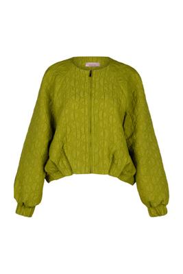 Luun jacquard jacket - dark lime - 13477