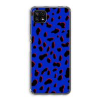 Blue Leopard: Samsung Galaxy A22 5G Transparant Hoesje