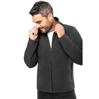 Fleece vest met rits - antraciet - warme sweater - trui - heren - polyester 2XL  - - thumbnail