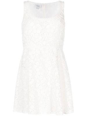 Giambattista Valli robe en dentelle à design sans manches - Blanc