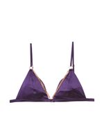 Fleur Du Mal soutien-gorge Chain Luxe à bonnets triangles - Violet - thumbnail