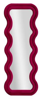 WANDSPIEGEL EMILY VELVET FUCHSIA CM 60X6X160 ( AFMETING BINNENSPIEGEL CM 42X144)