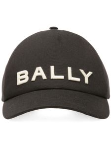 Bally logo-embroidered cotton baseball cap - Noir